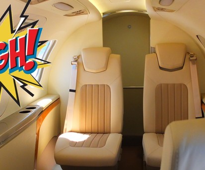 Kabine eines Privatjets: Das Innere des Fliegers bekommen die Betrogenen nie zu sehen - außer auf der Webseite der Betrüger.
