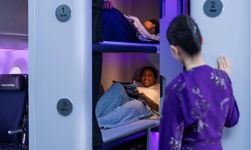 Skynest von Air New Zealand: Jeweils für vier Stunden buchbar.