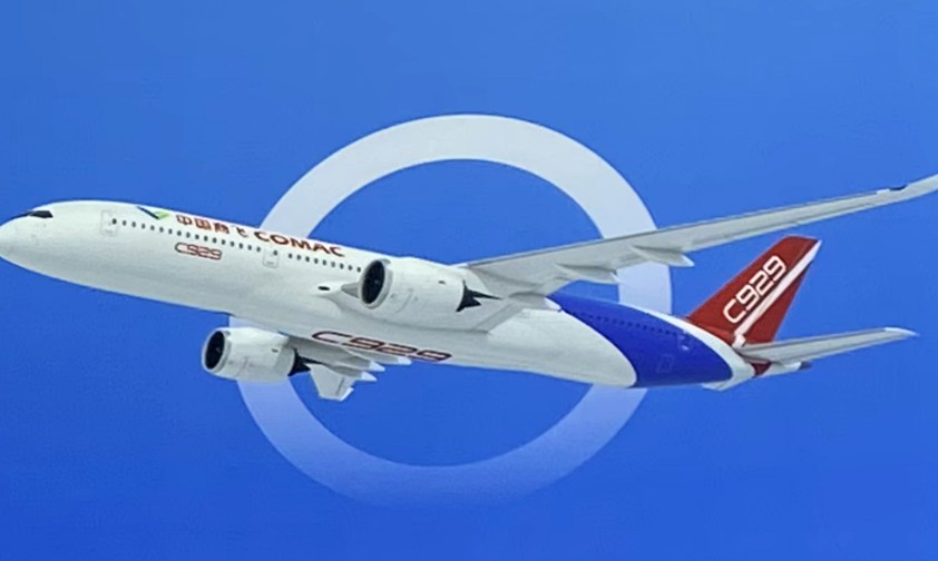 Abbildung der C929 von der Paris Air Show 2023: Langstreckenjet.