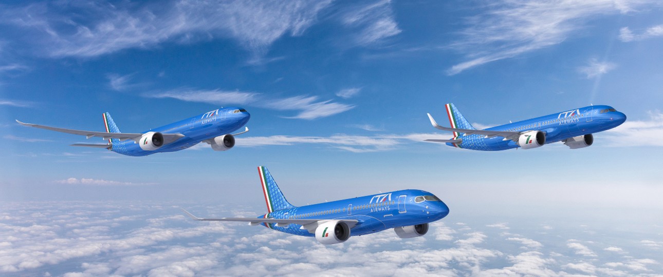 Visualisierung von A330-900, A220-100 und A320 Neo: Ita Airways hat bei Airbus bestellt.