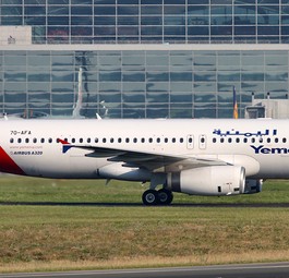 Airbus A320 von Yemenia: Dieses Flugzeug führte erstmals wieder Flüge nach Sanaa durch.