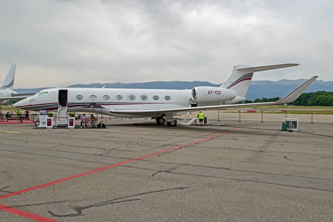 Eine G650 ER, aber nicht aus der Flotte von Gulfstream selbst.