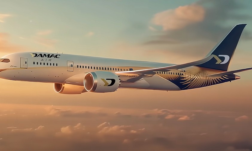 Flugzeug im Damac-Air-Design: Malediven und Hawaii unter den geplanten Zielen.