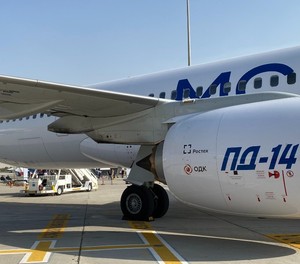 Irkut-MS-21-Testflieger mit dem PD-14: Jetzt gibt es keine Alternative mehr zum russischen Triebwerk.