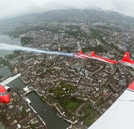 Zürich aus der Flugzeugperspektive