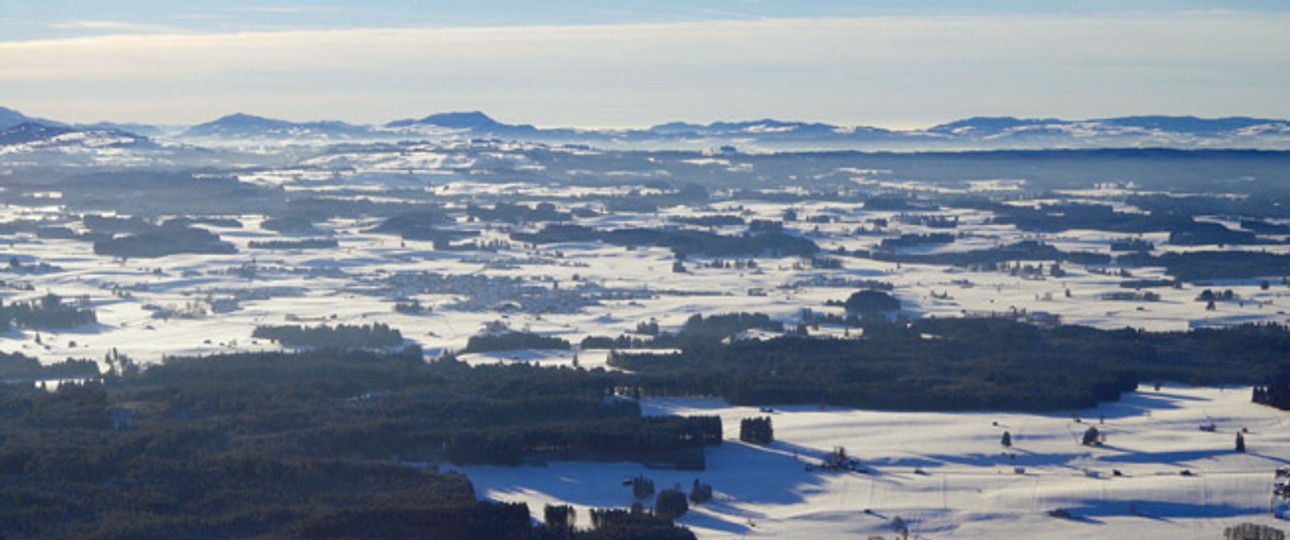 Winterlandschaft: Der Winter belohnt Piloten mit traumhaften Aussichten.