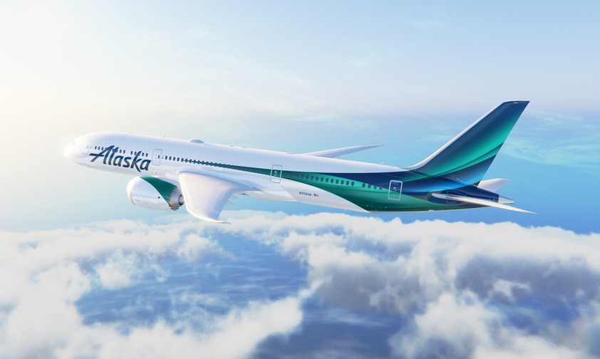 Die neue Lackierung auf einer Boeing 787 von Alaska Airlines: Expansionsdrang.