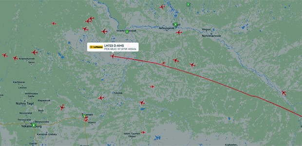 Lufthansa-Flug über Russland: Moskau ist verärgert wegen der EU-Sanktionen.