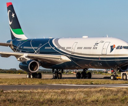 Der libysche Airbus A340: Etwas tut sich.