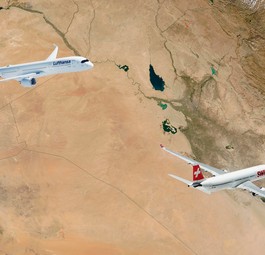 Flieger von Lufthansa und Swiss über dem Irak: (Montage): Verbotene Überflüge.