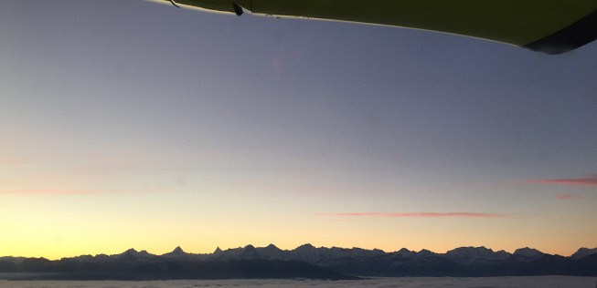 Blick aus einer Dornier 328 von Skywork: Bald wieder nach London City im Einsatz.