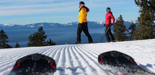 Schneesportler am Lake Tahoe: Die Briten kommen nun nicht.