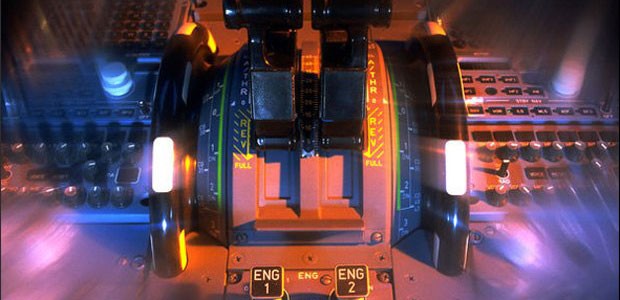 Bild aus einem A320-Cockpit: Wie viele Tempomaten auf einmal.
