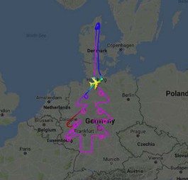 Airbus A380 in Weihnachtsstimmung