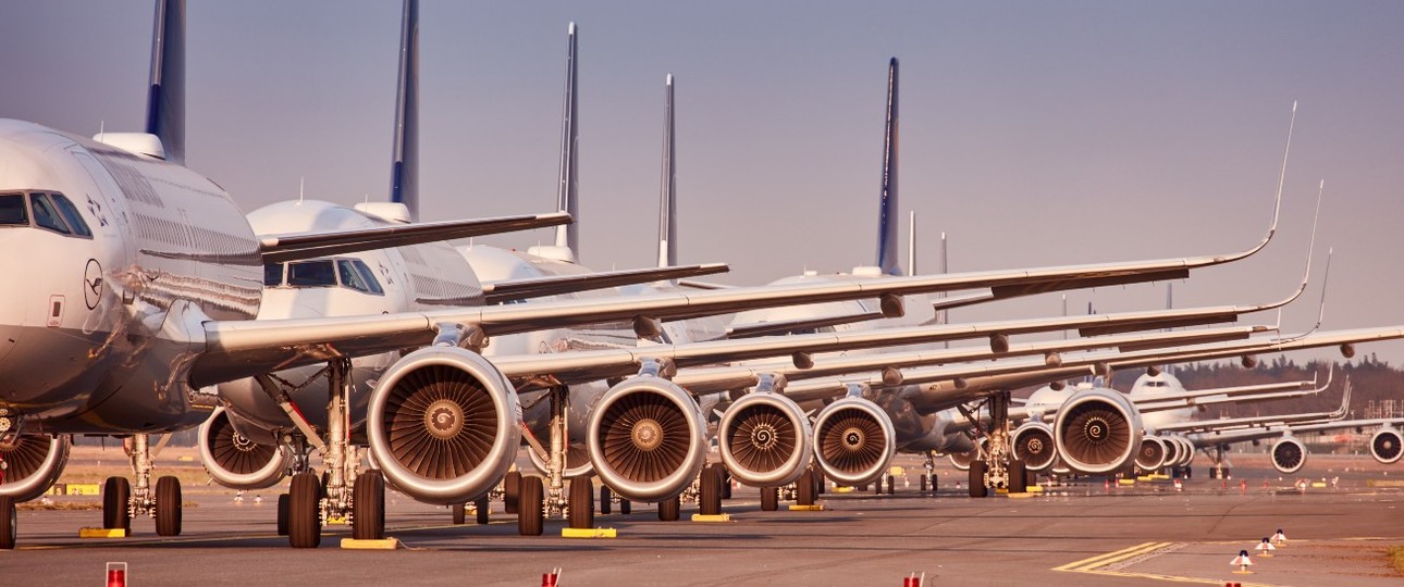 Geparkte Lufthansa-Flieger in Frankfurt: Der Staat soll helfen.