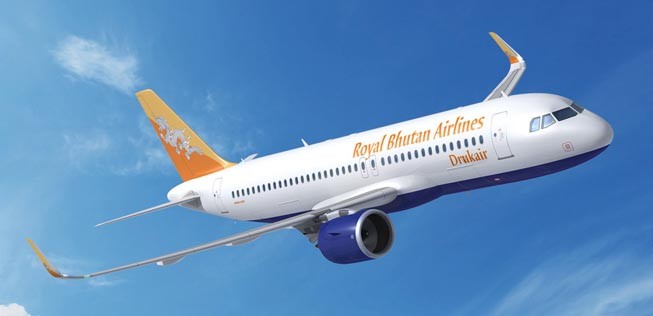 Airbus A320 Neo in den Farben von Drukair: Bald in Paro unterwegs.