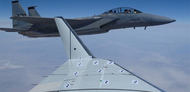 Nasa-Test- und Beobachterflugzeug: Hier werden die neuen Klappen getestet.