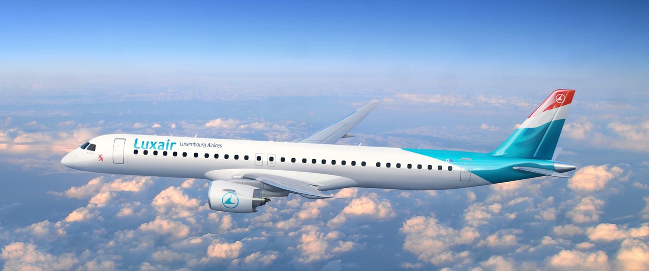 Embraer E195-E2 in Luxair-Bemalung: Ab 2026 in der Flotte.