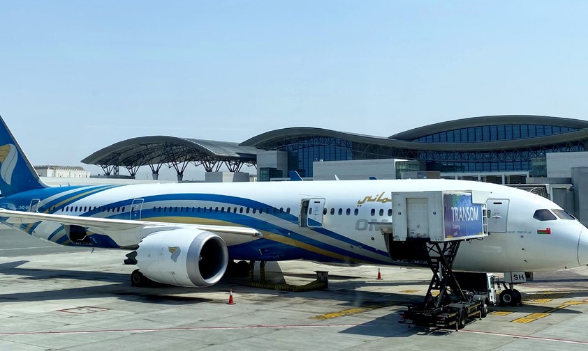 Boeing 787-9 von Oman Air in Muscat: Das Langstreckenmodell von Oman Air.