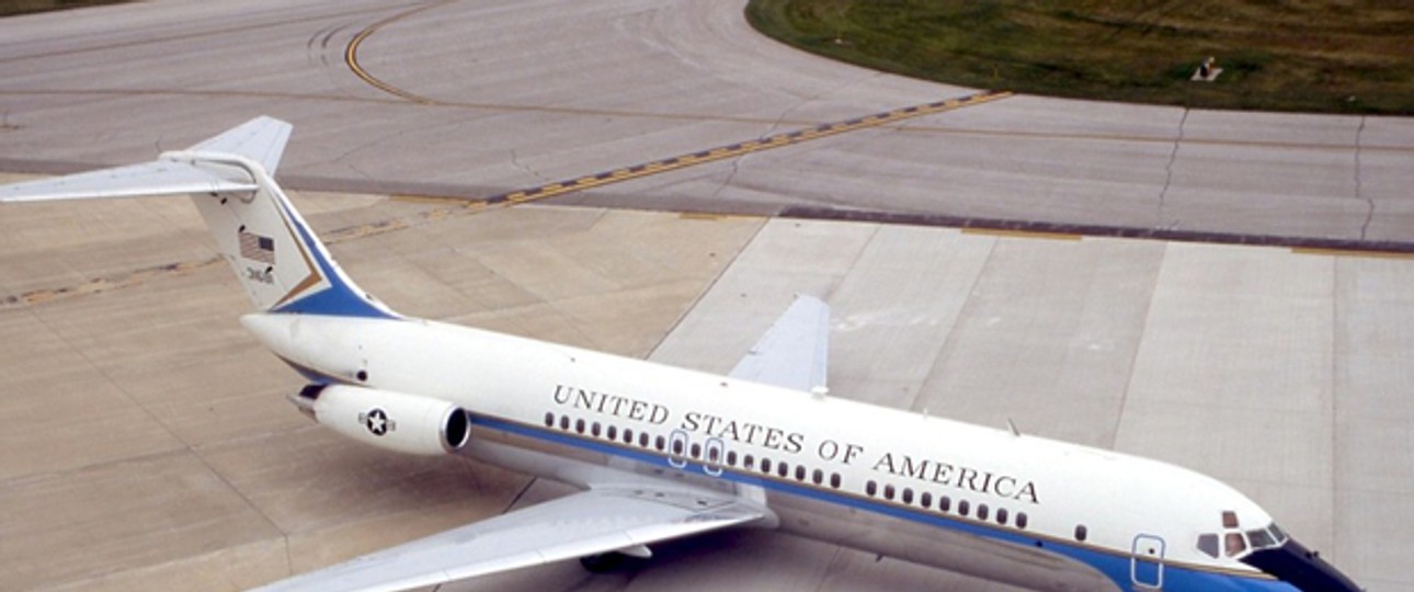 Die DC9-32 transportierte früher den Vizepräsidenten wichtige Funktionäre der USA.