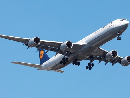 Die D-AIHW bei der Landung in Washington - auf einem ihrer letzten Flüge.