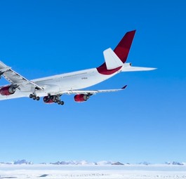 A340-600 von European Cargo: das Flugzeug ist am 5.November in der Antarktis gelandet.