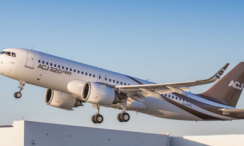 Airbus ACJ 320 Neo (hier beim Erstflug 2018): Ein Exemplar wurde im Mai bestellt.