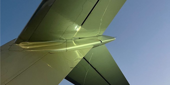 ... an dem Businessjet wurden von einem Winglet der Boeing 757 verursacht.