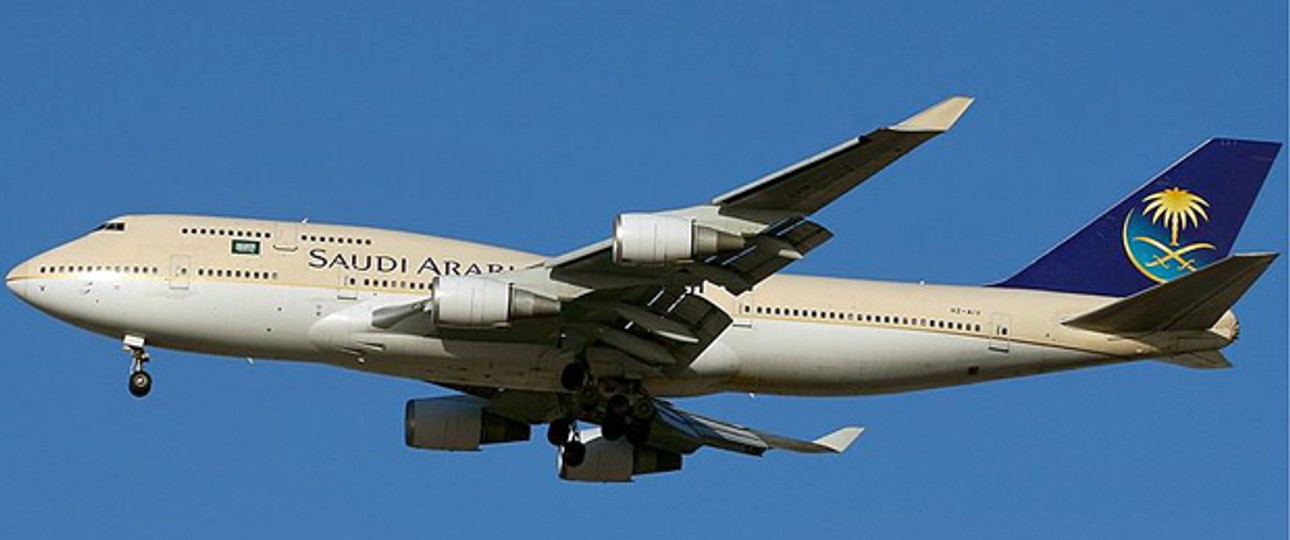 B747 von Saudi Arabian: Keine Israelis an Bord.