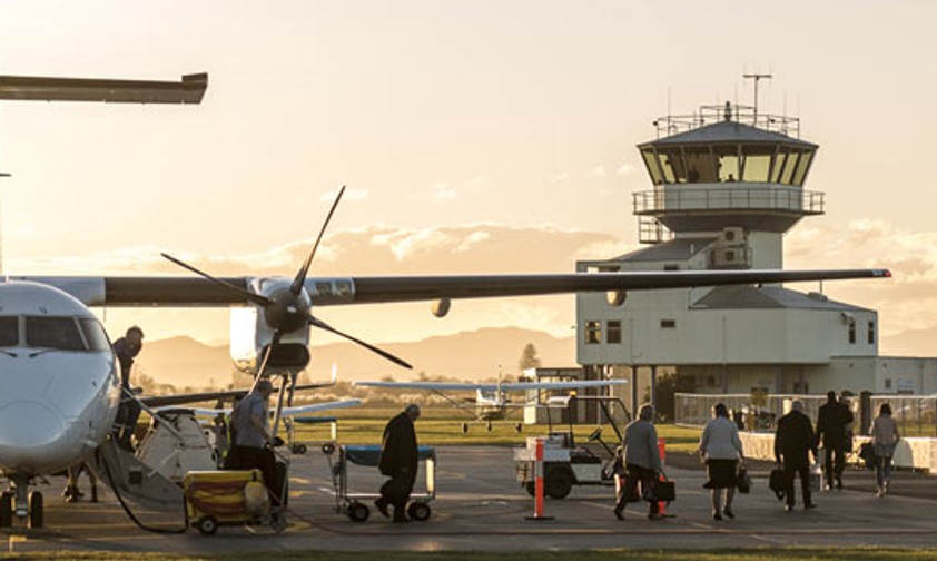 Gisborne Airport: Im Tower war einfach niemand.