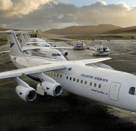 Flughafen Vagar: Die Basis von Atlantic Airways.
