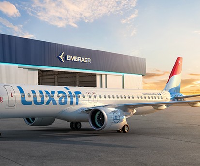 Luxair mit dem Embraer E195-E2
