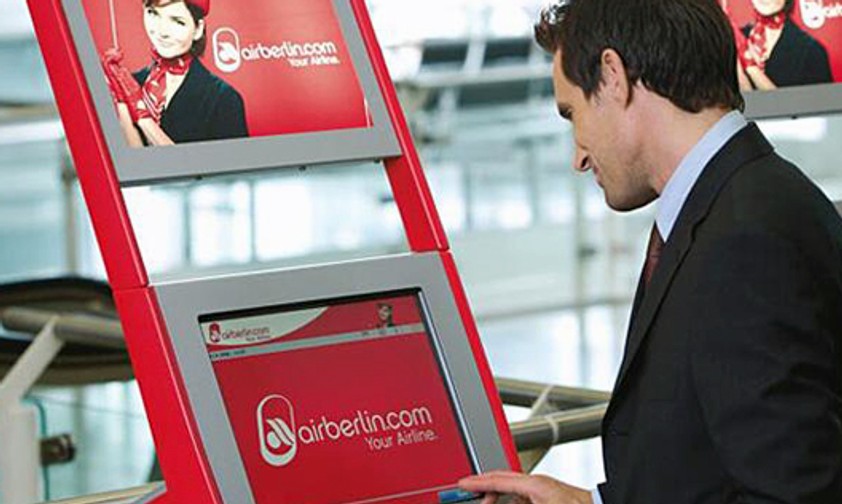 Check-In-Automat von Air Berlin: Bald wird er abgebaut.