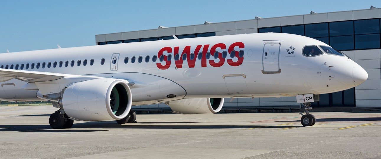 Airbus A220-300 von Swiss: Ein Flugzeug fällt noch längere Zeit aus.