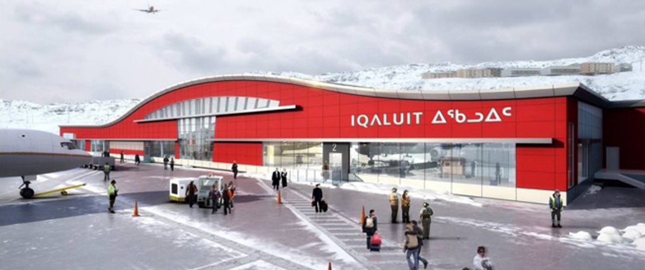 Visualisierungen zeigen, wie der Flughafen Iqaluit bald aussehen soll. So von der einen Seite, ...