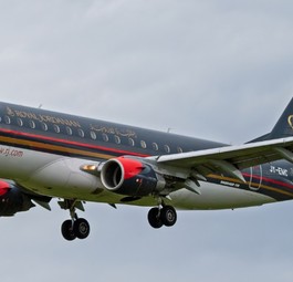Embraer E175 von Royal Jordanian: Werden mit dem Nachfolgemodell ersetzt.
