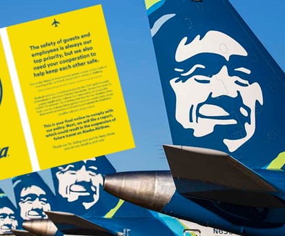 Gelbe Karte und Jets von Alaska Airlines: Letzte Warnung.