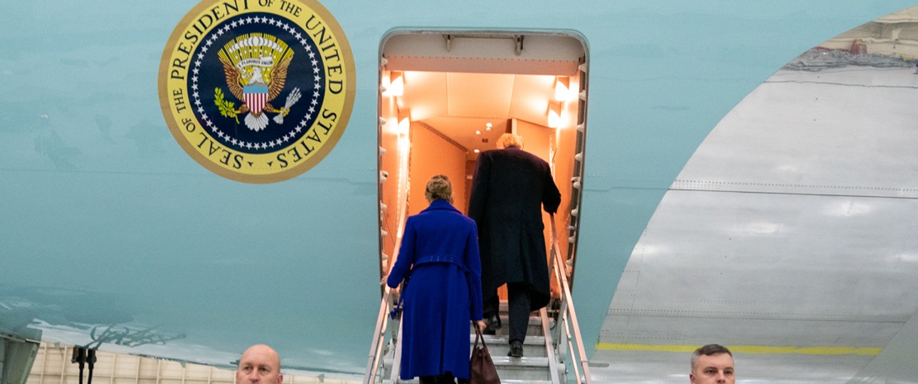 Donald und Melania Trump im Irak: Ein Fotograf entdeckte die Reise.