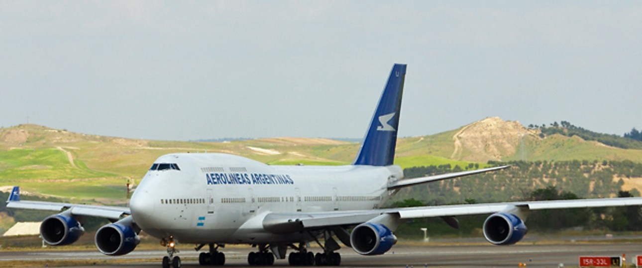 Boeing B747 von Aerolineas Argentina: Bald seltener in Europa.