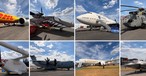 Bunte Flugzeugwelt in Farnborough: An der Messe werden Dutzende Fluggeräte gezeigt.