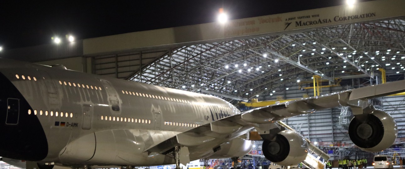 Airbus A380 bei Lufthansa Technik in Manila: Bald mehr Kapazität.