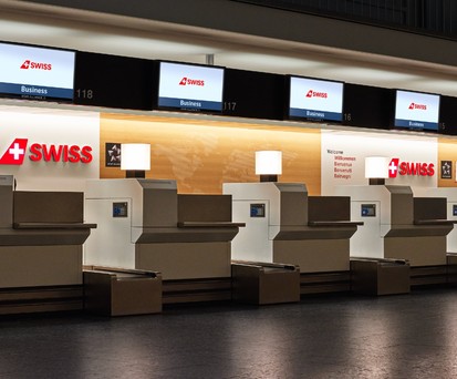 Business-Class-Check-in von Swiss: Künftig auch in einem neuen Gebäude.