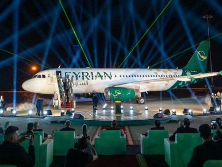 Airbus A320 von Syrian Airlines in der neuen Lackierung: Künftig setzt die Airline auf Grün statt Blau.