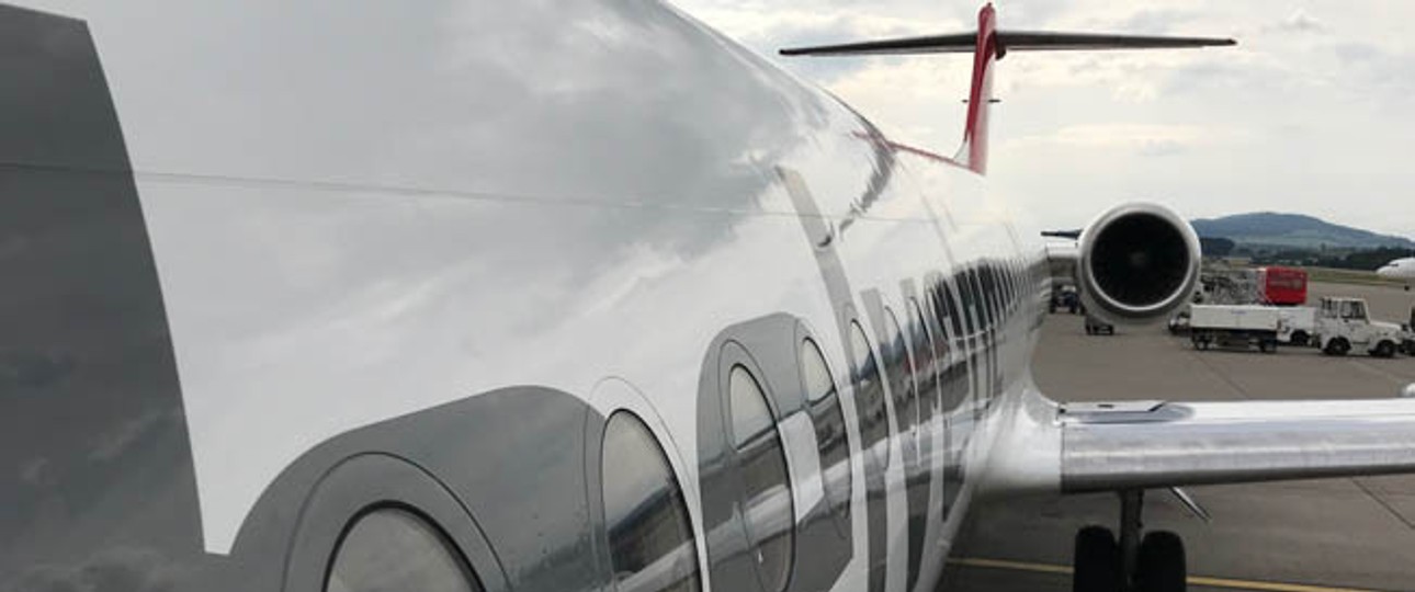 Fokker 100 von Helvetic Airways: Embraer in der Pole-Position.
