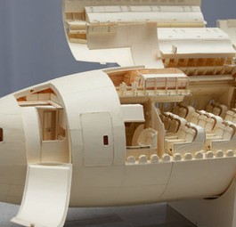 Seit acht Jahren baut Luca Iaconi-Stewart an dem detailgetreuen Modell der Boeing 777-300 ER.