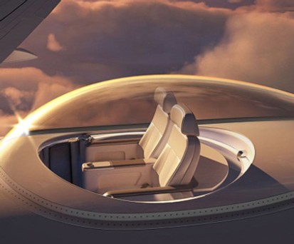 Kuppel-Erfindung von Windspeed: Das ist garantiert die beste Aussicht, die man im Flieger haben kann.