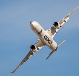 Airbus A350-1000 im Flugprogramm der Dubai Airshow: Emirates wartet ab.