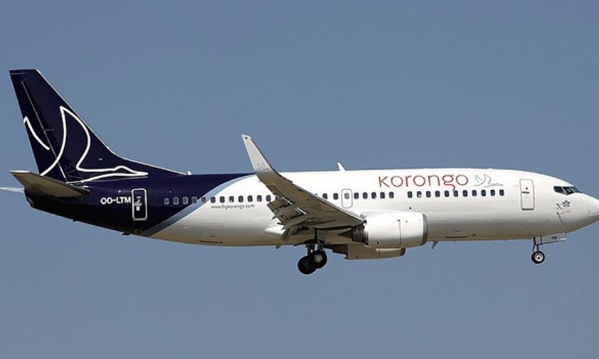 B737 von Korongo Airlines: Die Lizenz stammt aus Belgien.