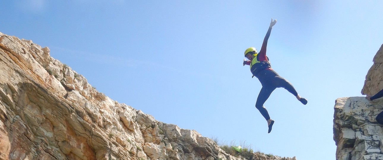 Beim Coasteering auf der Halbinsel Kamenjak 