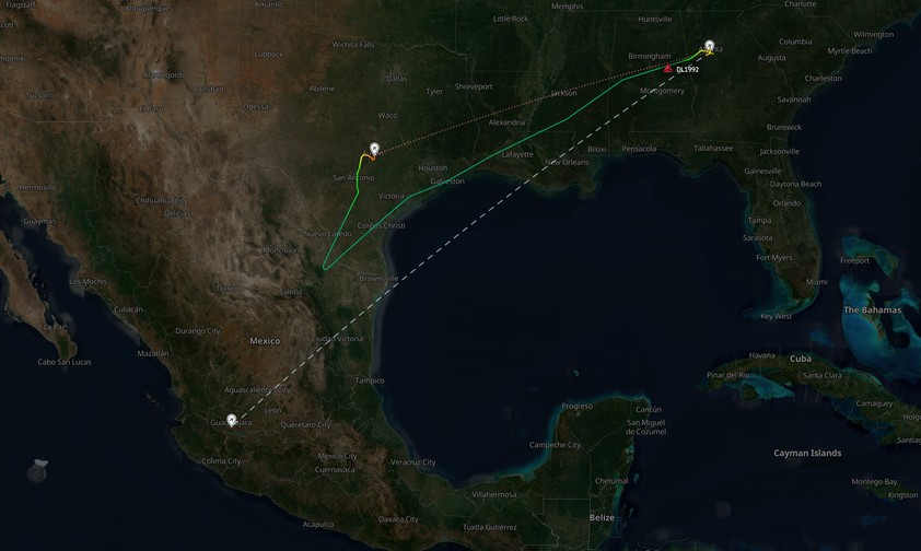 delta dl1992 guadalajara airnav radar